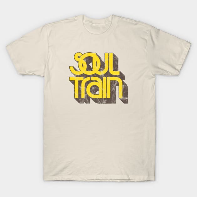 Soul Train Yellow/Brown Design T-Shirt by KevShults